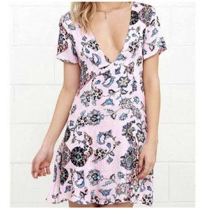 NWOT Some Days Lovin Revolve 'Like Minds' Pink Floral Mini Dress - Womens sz S
